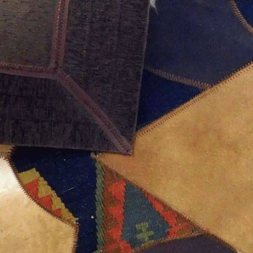 Modern rug floor rugs cowhide kilim rugs carpet patchwork rugs online AU Rugs 9-186 - KANDM PARSE LEATHER SHOP