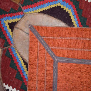 Modern rug floor rugs cowhide kilim rugs carpet patchwork rugs online AU Rugs 9-61 - KANDM PARSE LEATHER SHOP